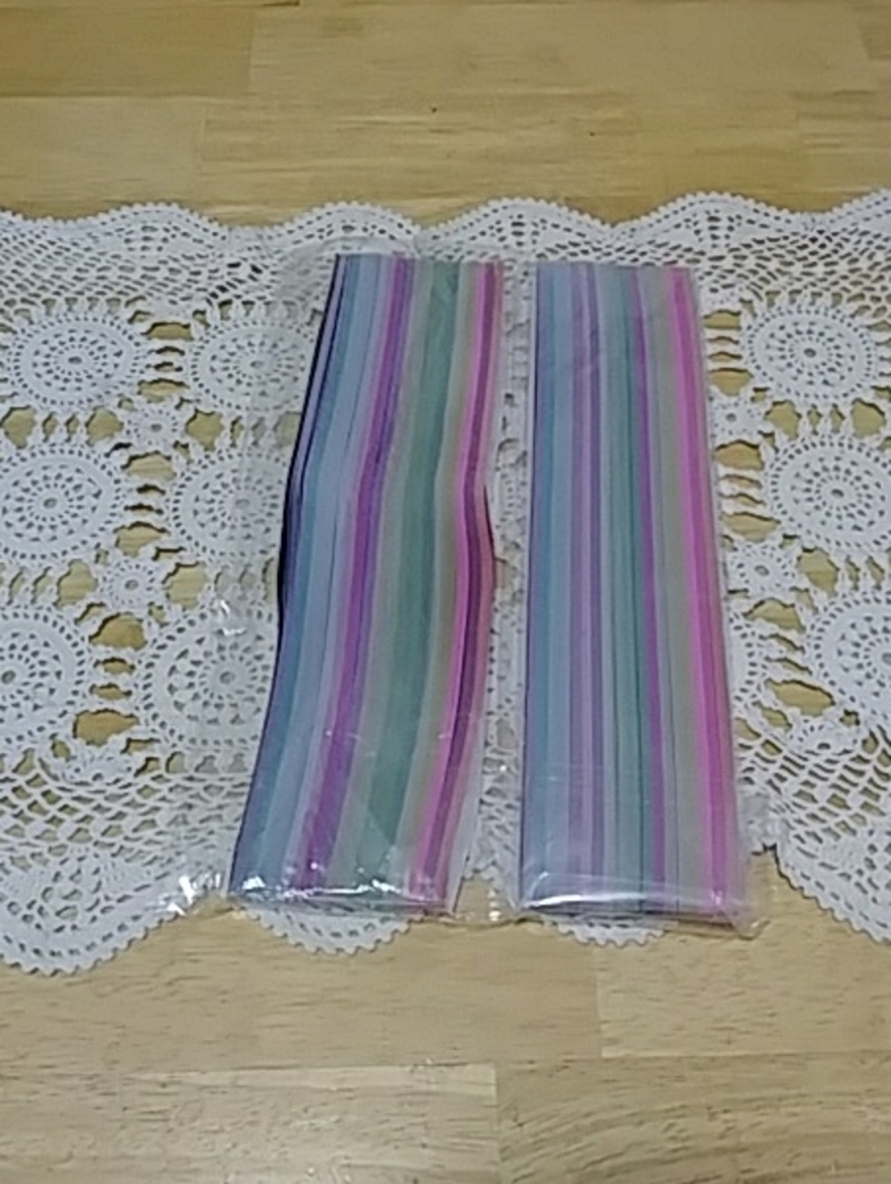 origami / quilling paper strips bundle, glitter colors